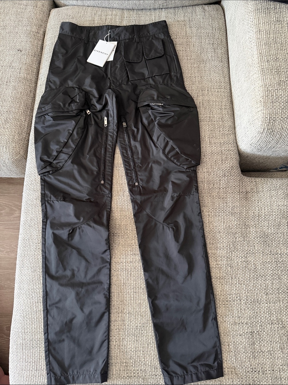 Givenchy Black Cargo Utility Trousers